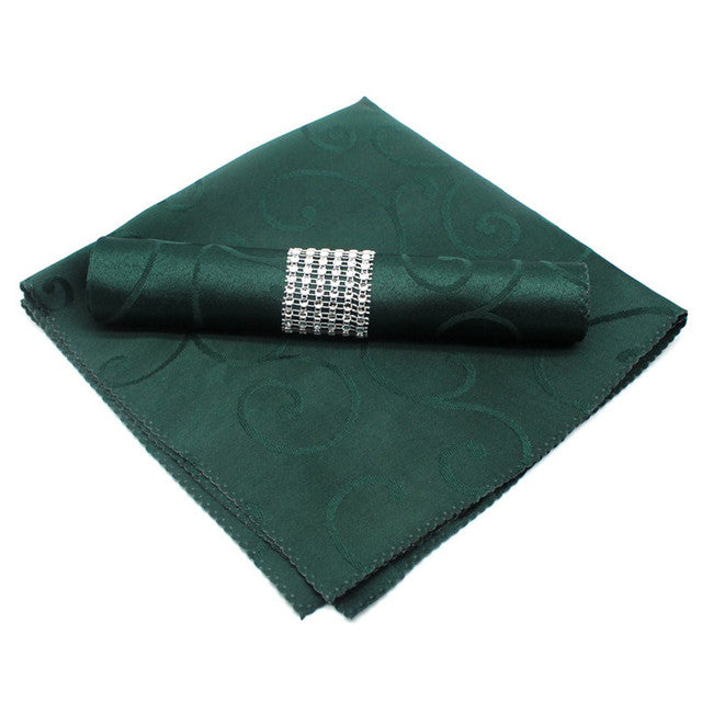 10pcs Polyester Jacquard Table Napkin Dinner Napkins Handkerchiefs