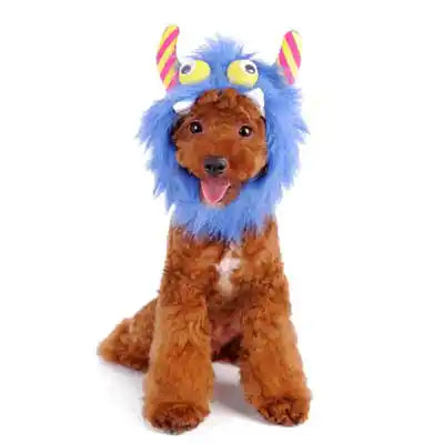 Furry Monster Hat - Blue