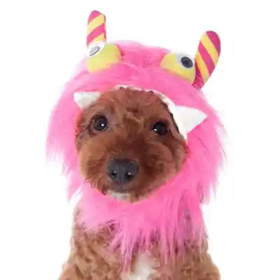 Furry Monster Hat - Pink
