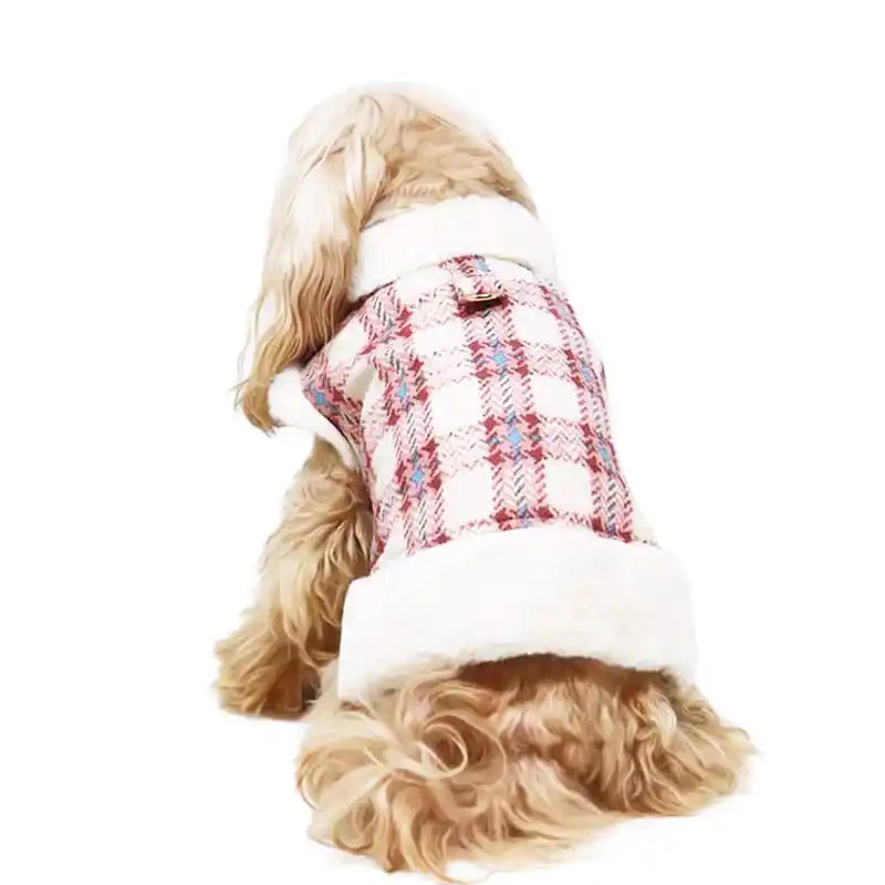 Pink Plaid Dog Jacket Vest