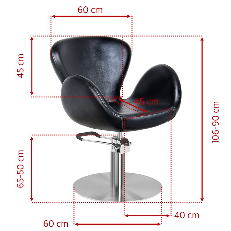 Gabbiano barber chair amsterdam black