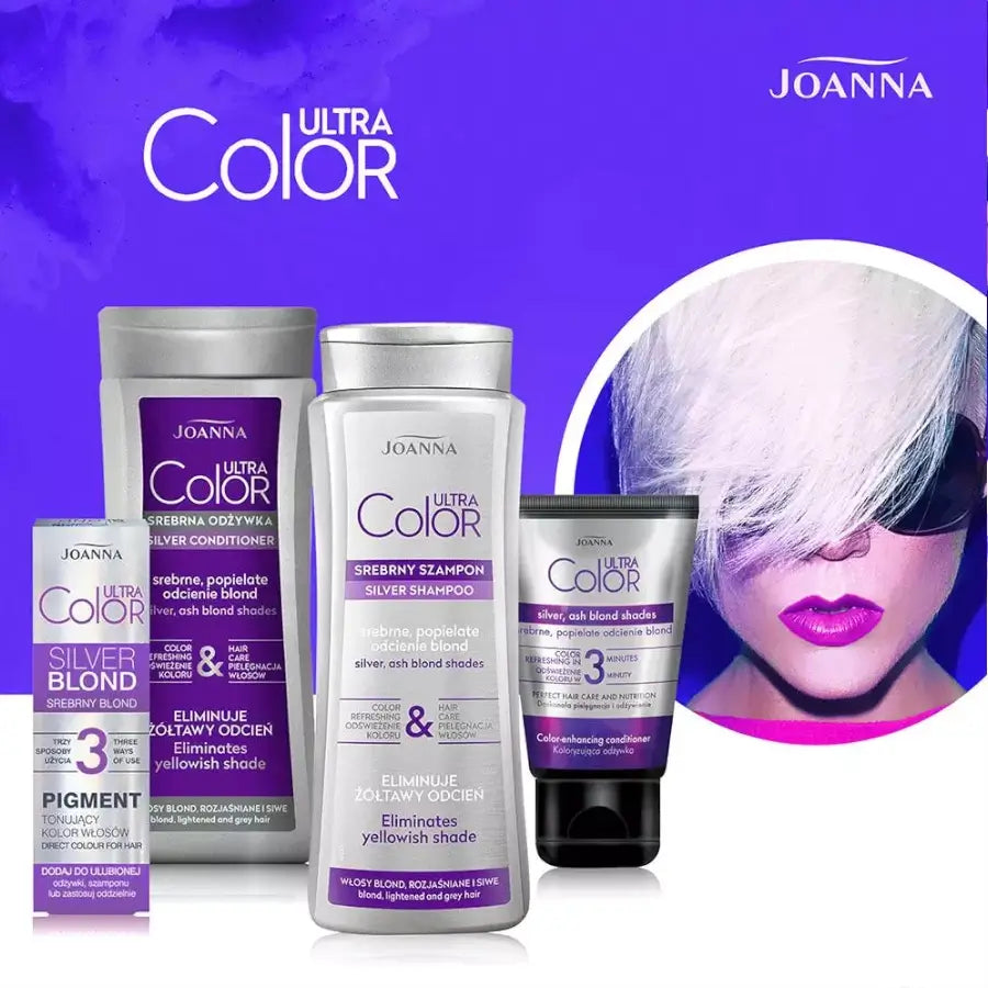 Joanna Ultra Color Silver Hair Shampoo Eliminate Yellow Shade