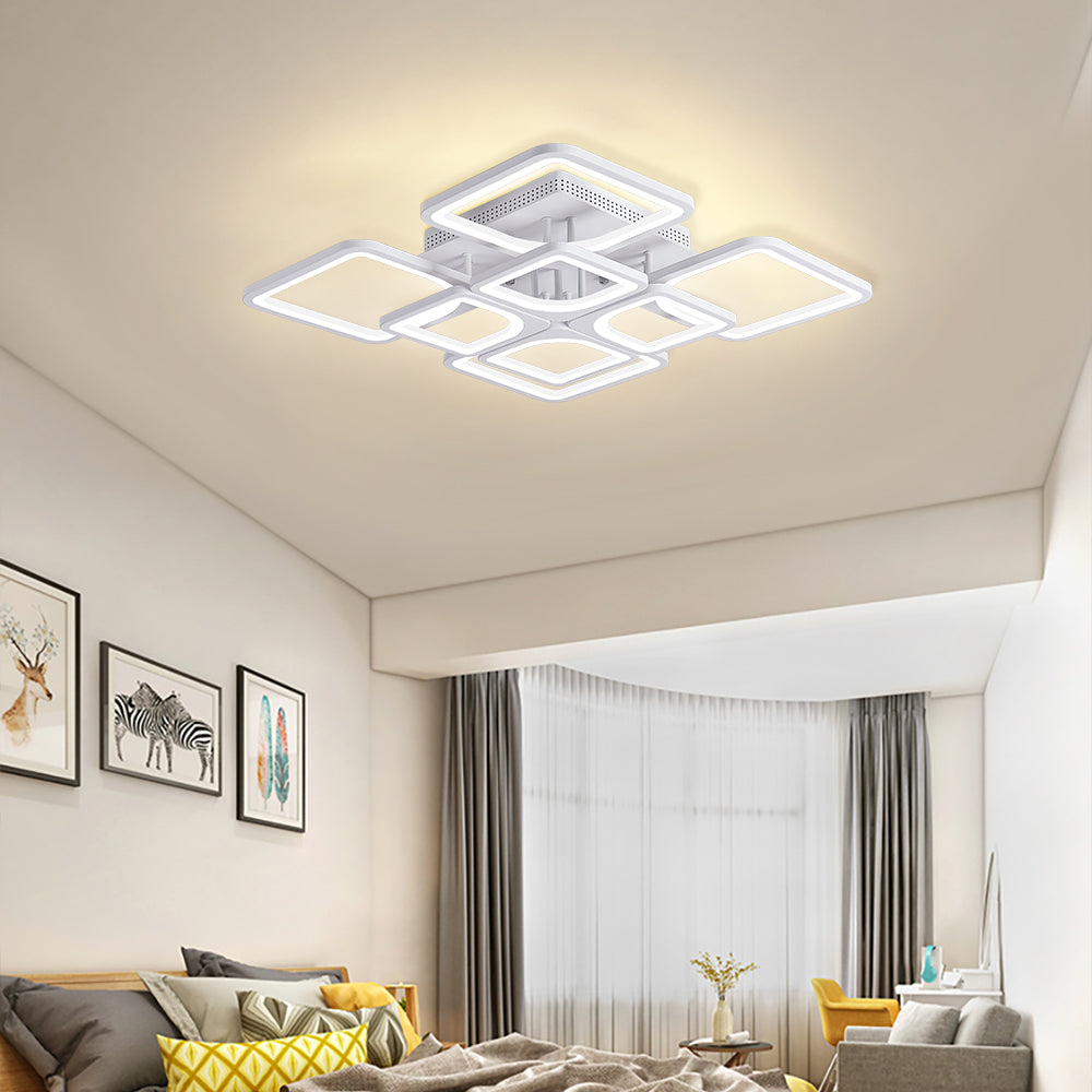 Modern Ceiling Light Flush Mount Square Dimmable