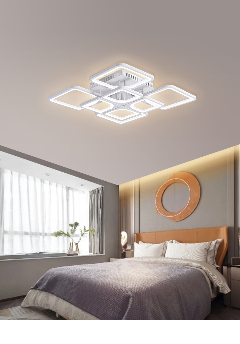 Modern Ceiling Light Flush Mount Square Dimmable