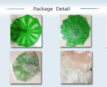 blown murano glass wall plates packaging detail
