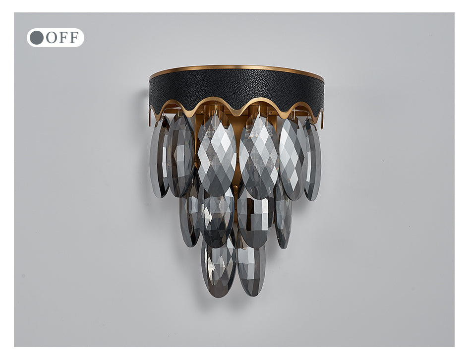 Modern Black Metal And Crystal LED Wall Mount Wall lamps