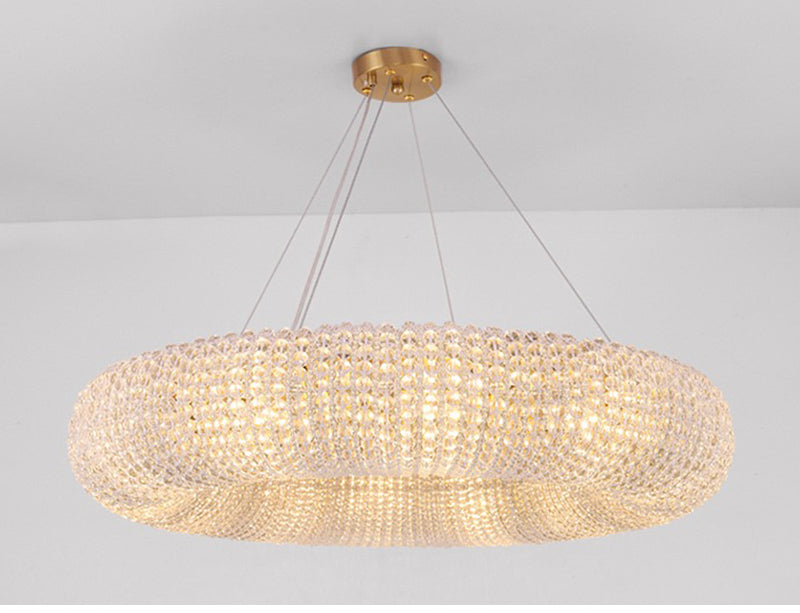Blown-Modern chandelier Iron Crystal Dimmable Dia32"xH8" LRLR0068