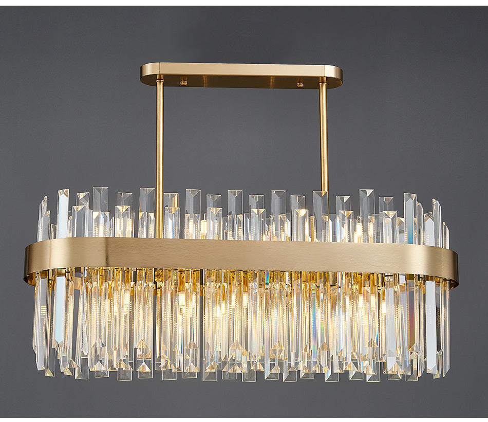 Modern Chandelier Oval Shape LED Crystal Chandelier