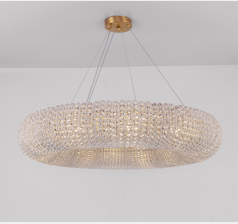 Blown-Modern chandelier Iron Crystal Dimmable Dia32"xH8" LRLR0068