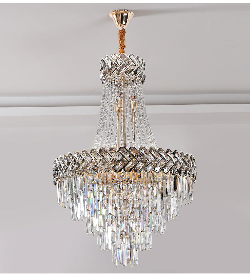 Modern Chandelier Crystal Large Size For Staircase Living Room Hotel Lobby-Longree