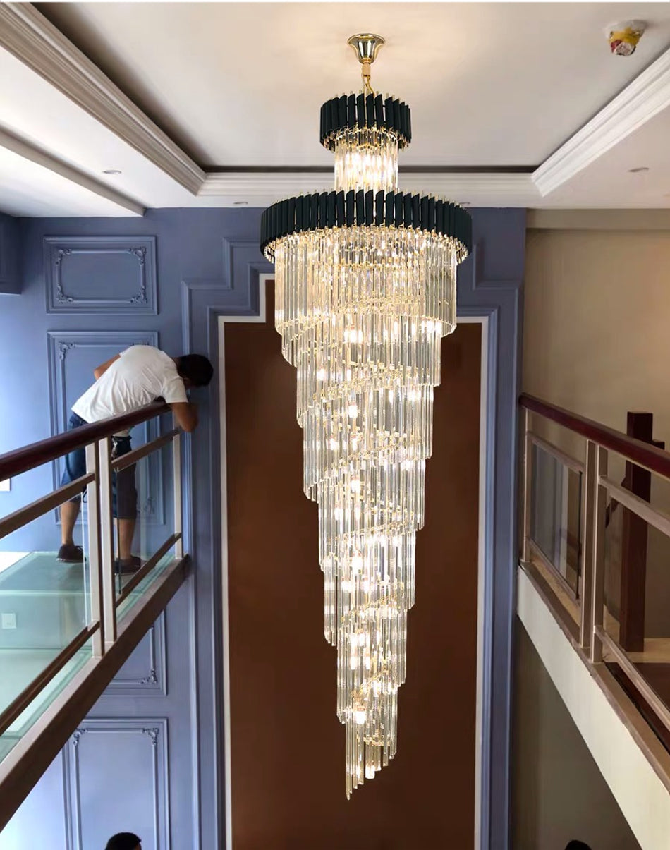 Luxury Modern Chandelier Large Size Crystal Pendants Living Room Hotel-Longree