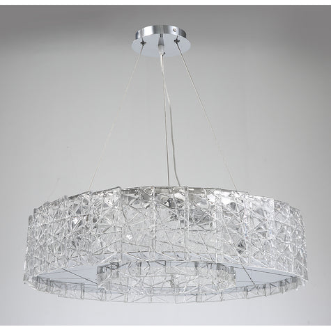 Modern Chandelier Stainless steel Clear Glass LED Bulbs For Living Room And Dining Room-Longree
