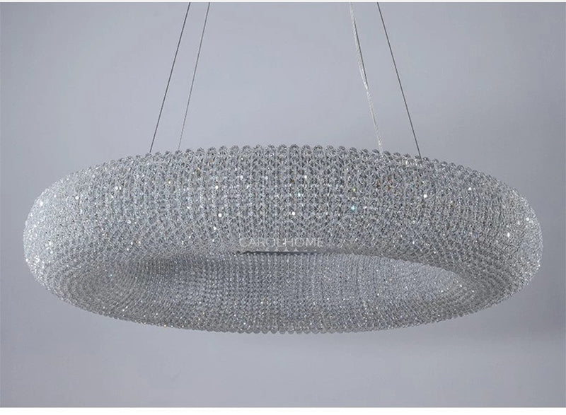 Blown-Modern chandelier Iron Crystal Dimmable Dia32"xH8" LRLR0068