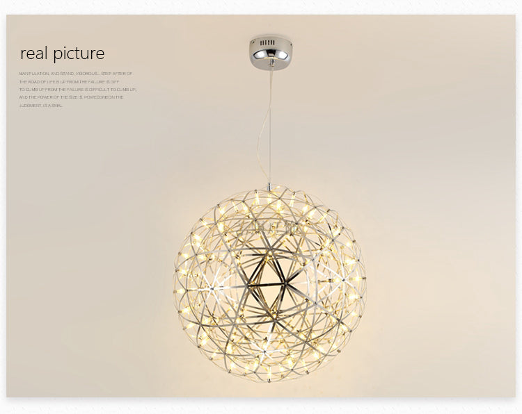 Modern Knob switch LED Sparkle Firework Sphere Pendant Lighting