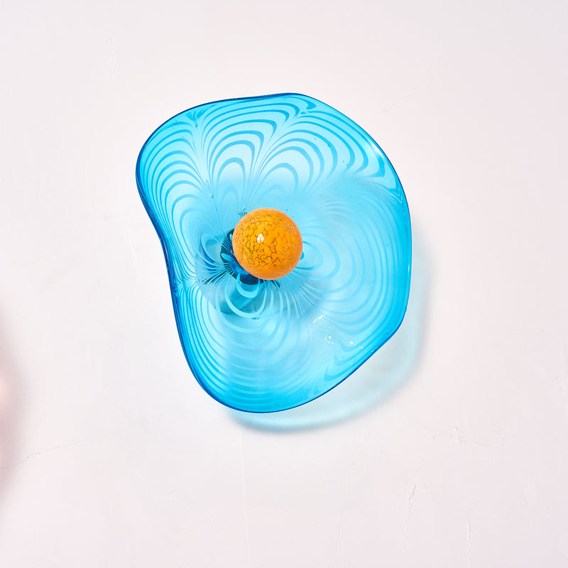 Colorful Hand Blown Glass Wall Plates Wall Mounted Floral Sconces Wall Flowers Art Decor Luxury Wall Hanging Plates Set