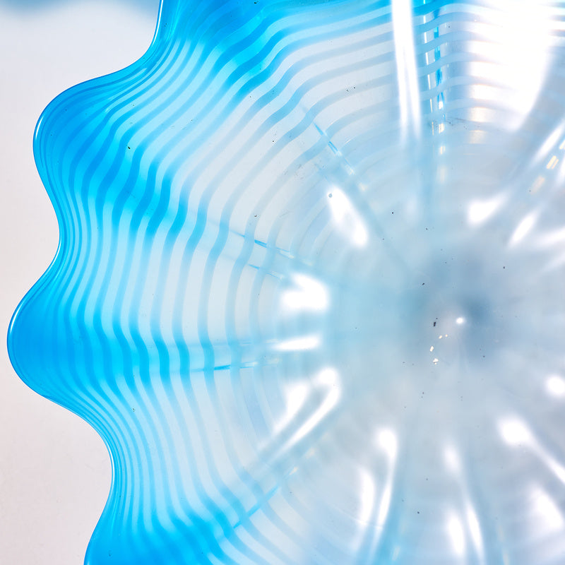 Hand Blown Glass Wall Plate Wall Art Wall Flower Home Decor Custom made Set