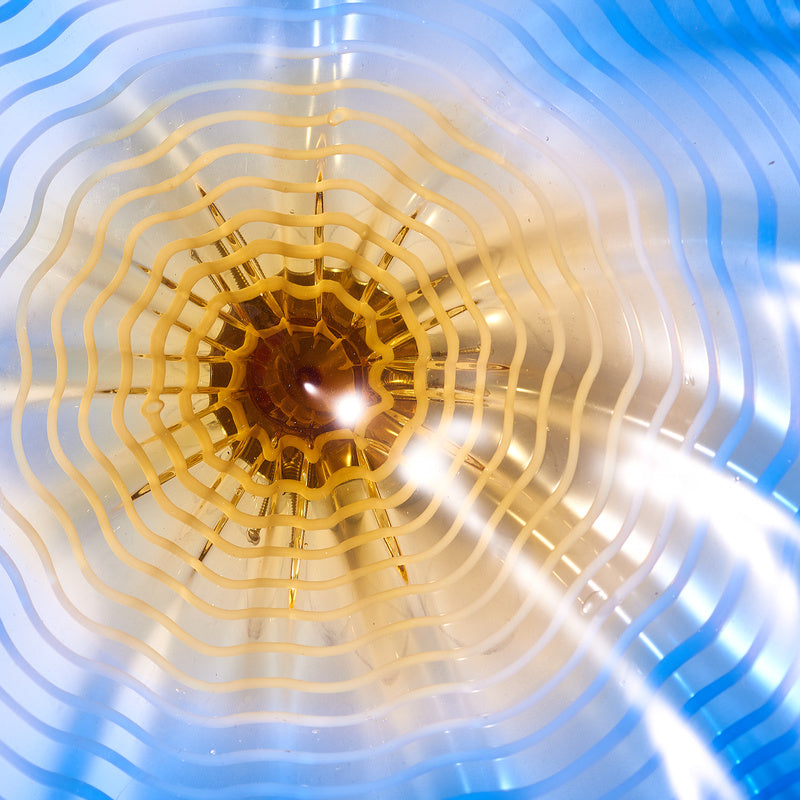 Hand Blown Glass Wall Plate Wall Art Wall Flower Home Decor Custom made Set