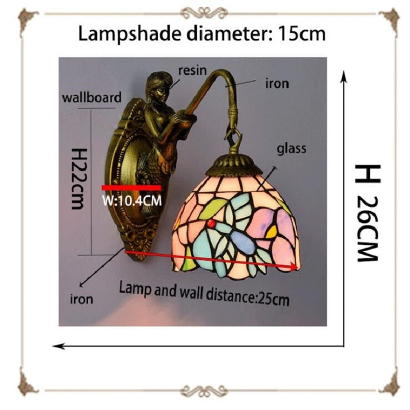 tiffany style wall light
