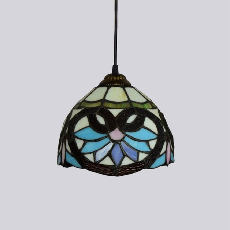 stained glass pendant light