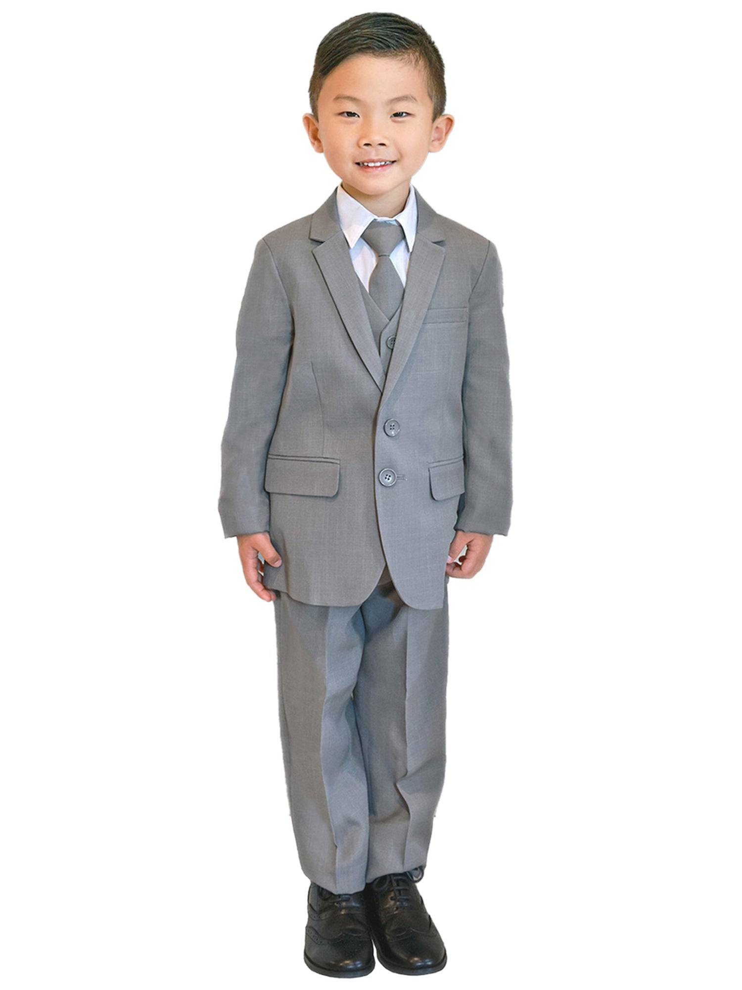 Stylish Slim Fit 5 Pieces Jacket Vest Pants Suit for Baby Boys, Sizes 6-24M