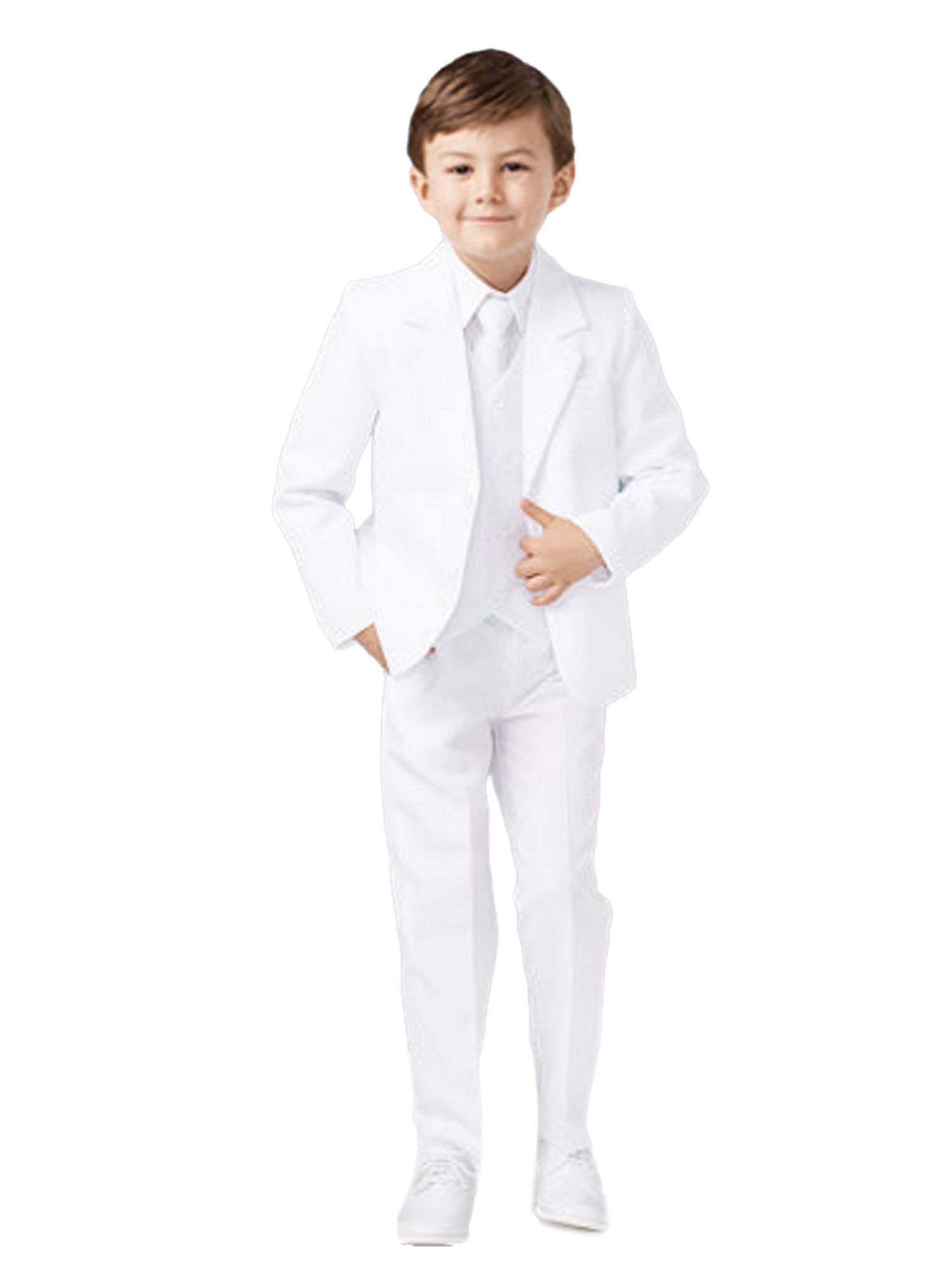 Stylish Slim Fit 5 Pieces Jacket Vest Pants Suit for Baby Boys, Sizes 6-24M