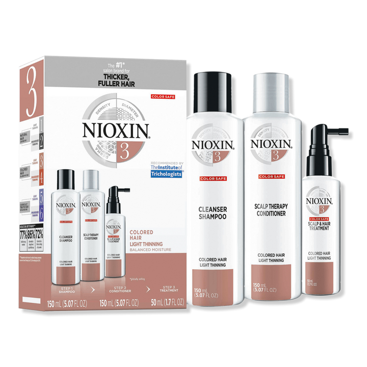 Nioxin Hair Care Kit System 3 for Color Treated Hair with Normal to Light Thinning