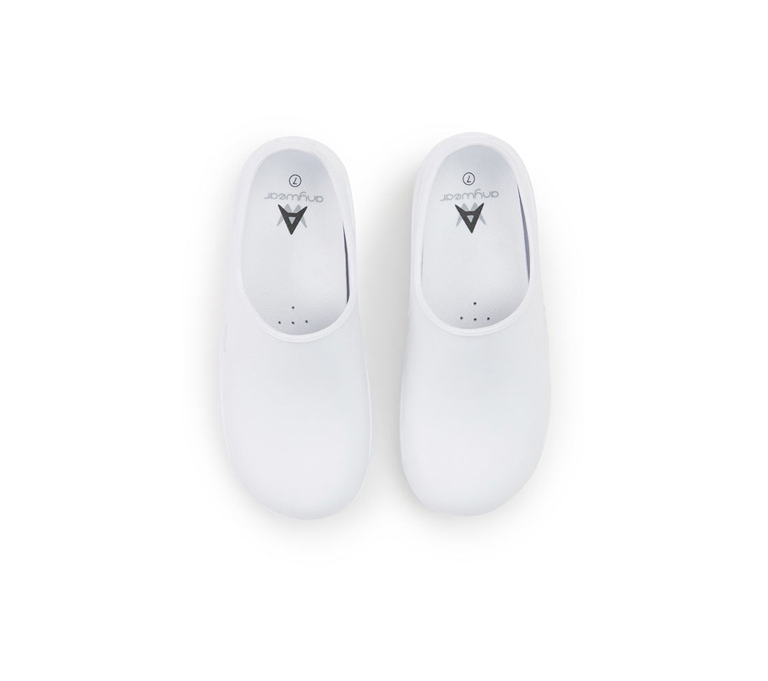 White Anywear Footwear Streak Slip On Shoes