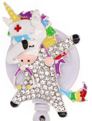 Unicorn Dab Bling Badge Reel