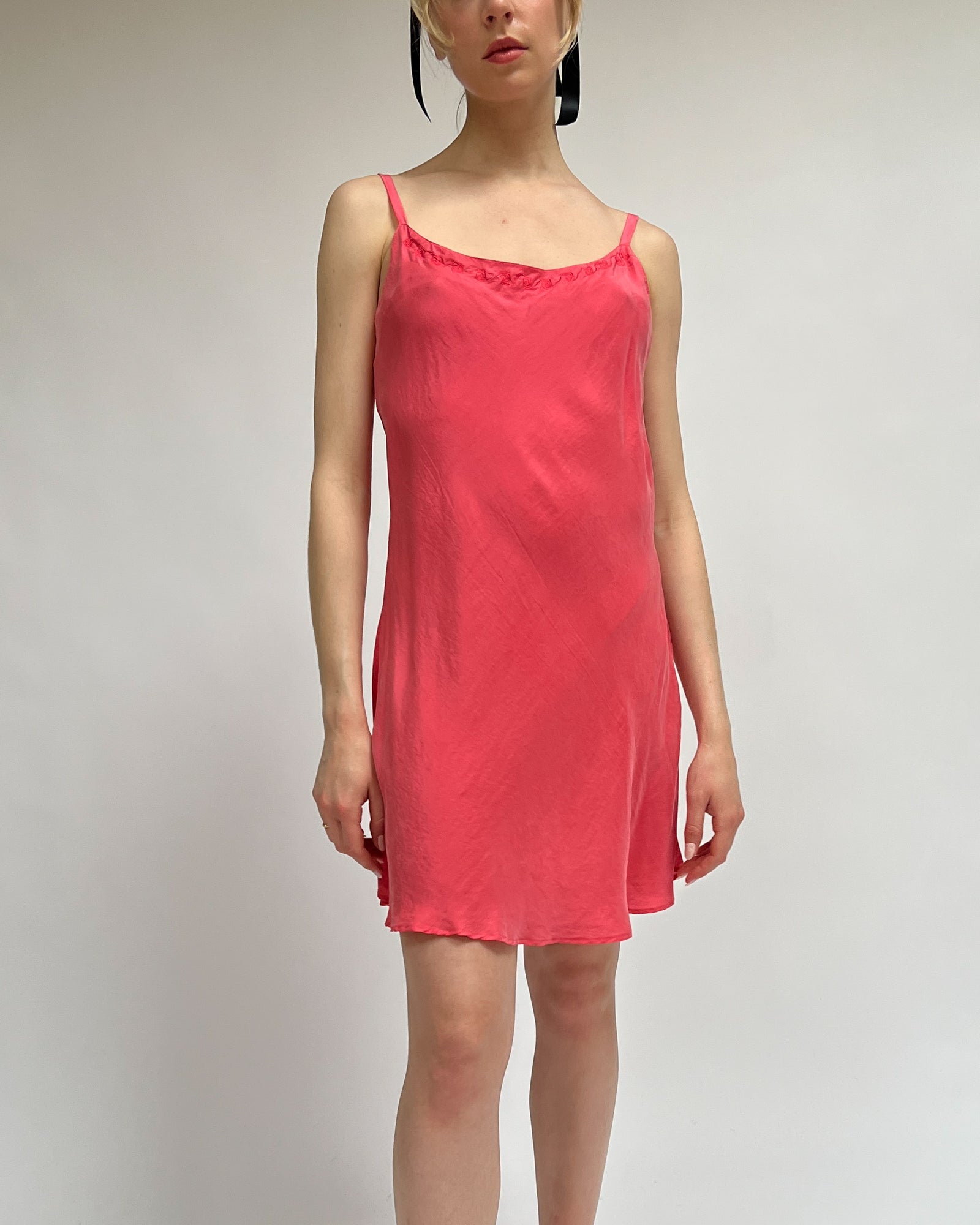 Strawberry Silk Slipdress