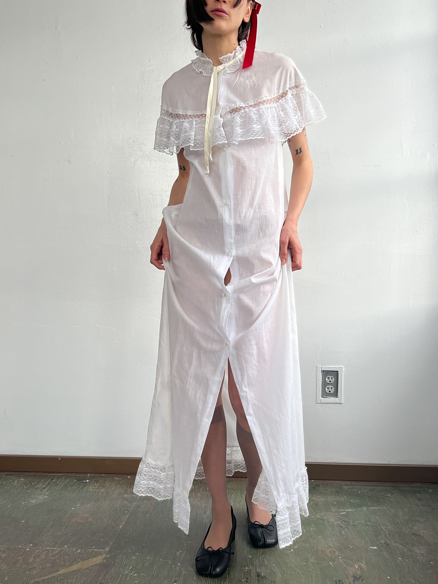 Givenchy Cotton + Lace Dress (L)
