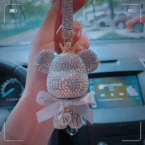 Bling Cute Bear Keychain