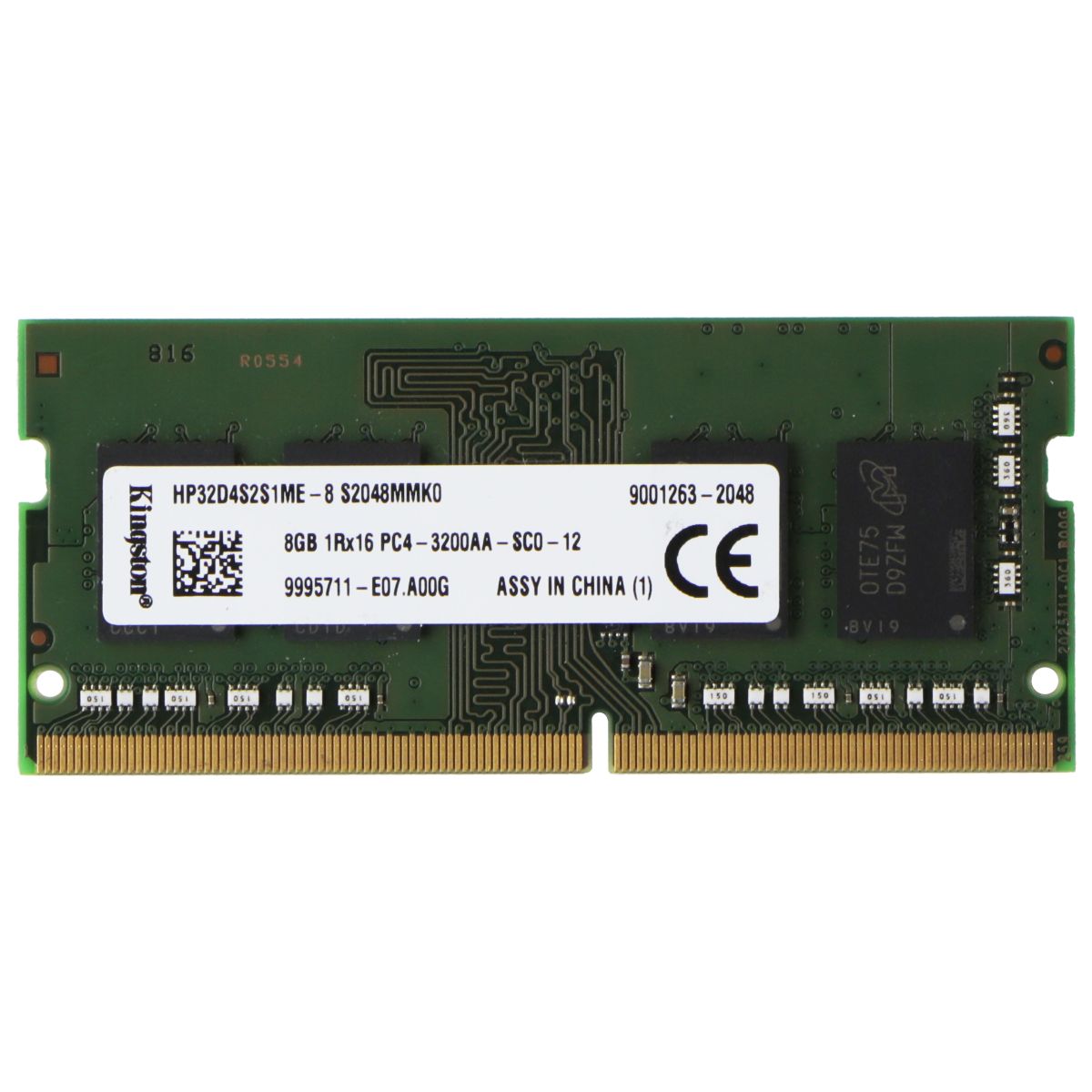 Kingston (8GB) 1Rx16 (PC4-3200AA) Laptop RAM SODIMM Memory (HP32D4S2S1ME-8)