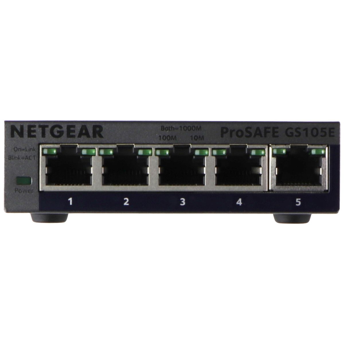 NETGEAR  5-Port Gigabit ProSafe Plus Switch (GS105Ev2) - Silver