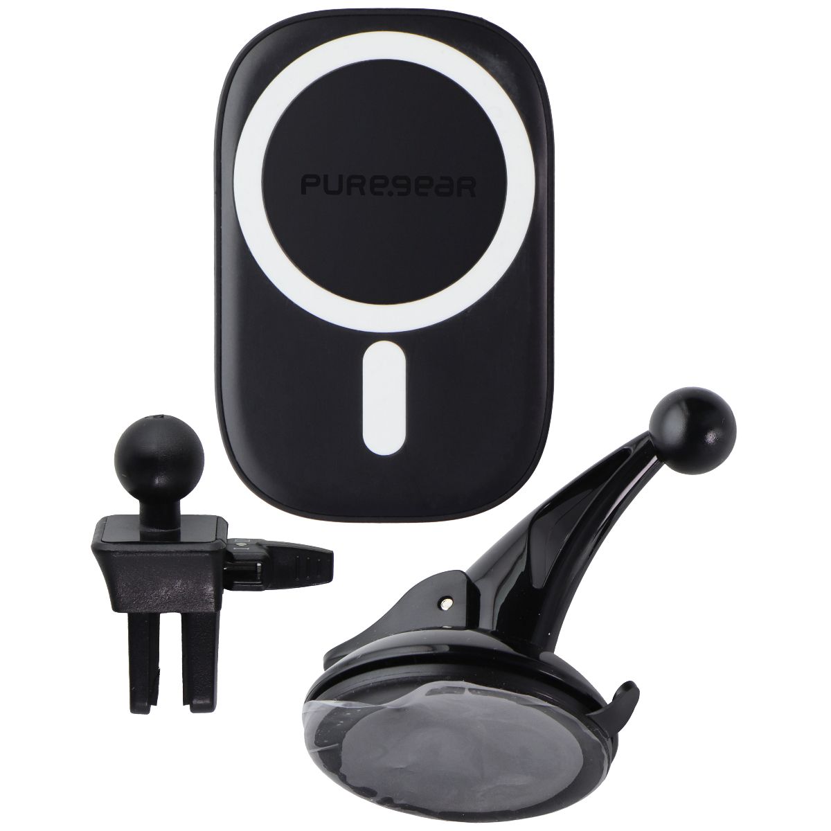 PureGear Fast Magnetic Wireless Car Charger for MagSafe - Black (09813PG)