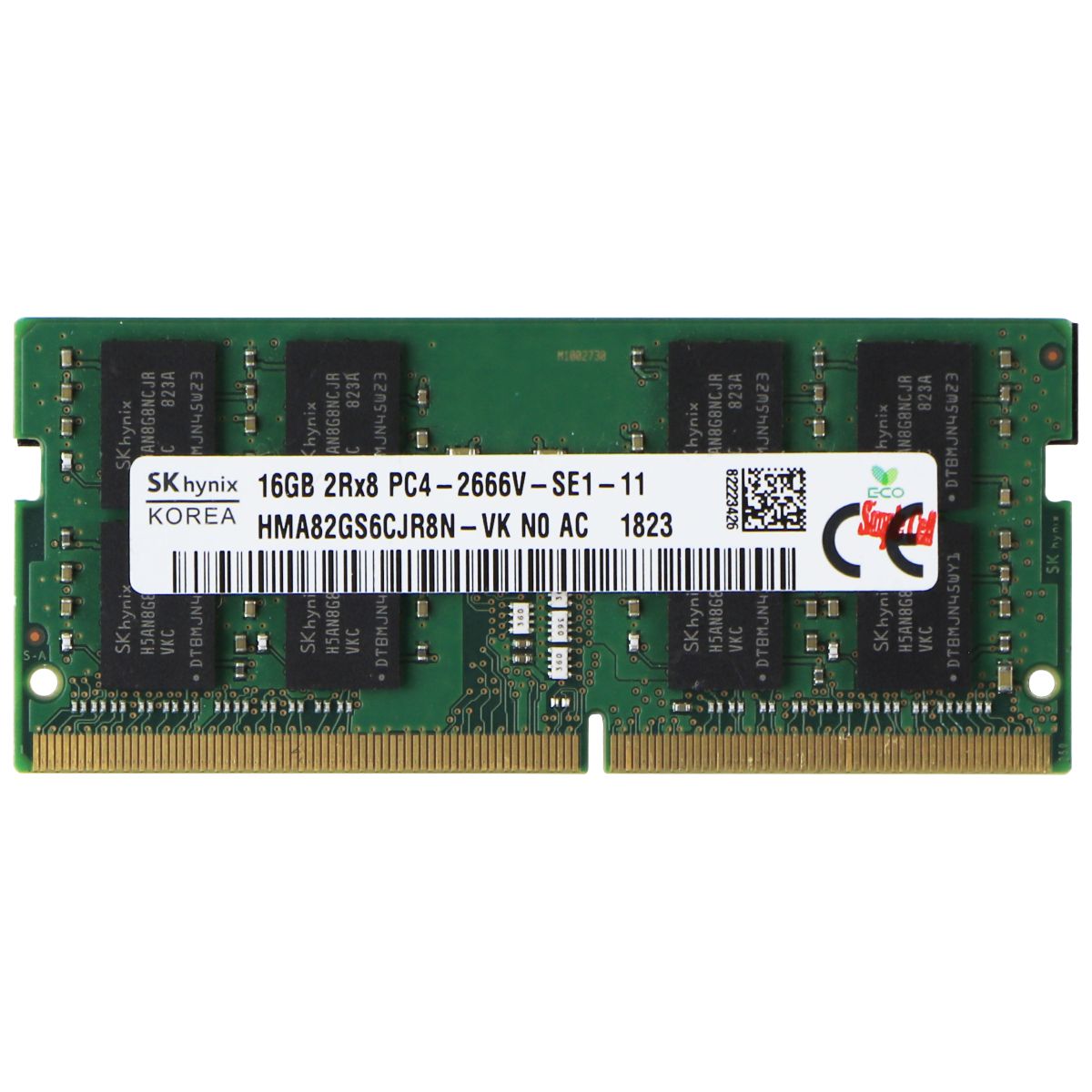 SK Hynix DDR4 (16GB) PC4-2666V 2Rx8 RC RAM Memory (HMA82GS6CJR8N-VK)