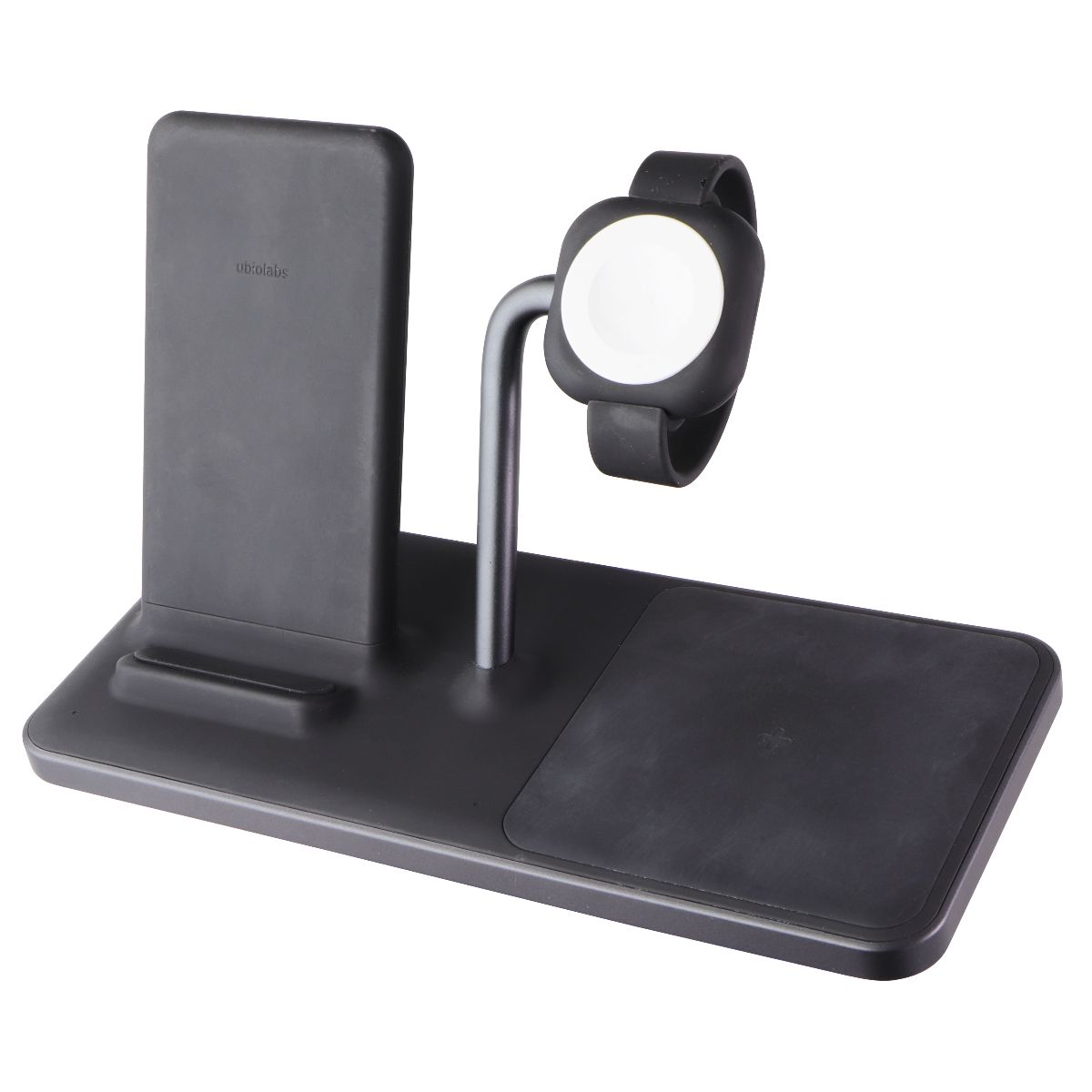 Ubiolabs 3-in-1 Wireless Charging Stand w/ USB-C for Qi & Apple Watch - Black