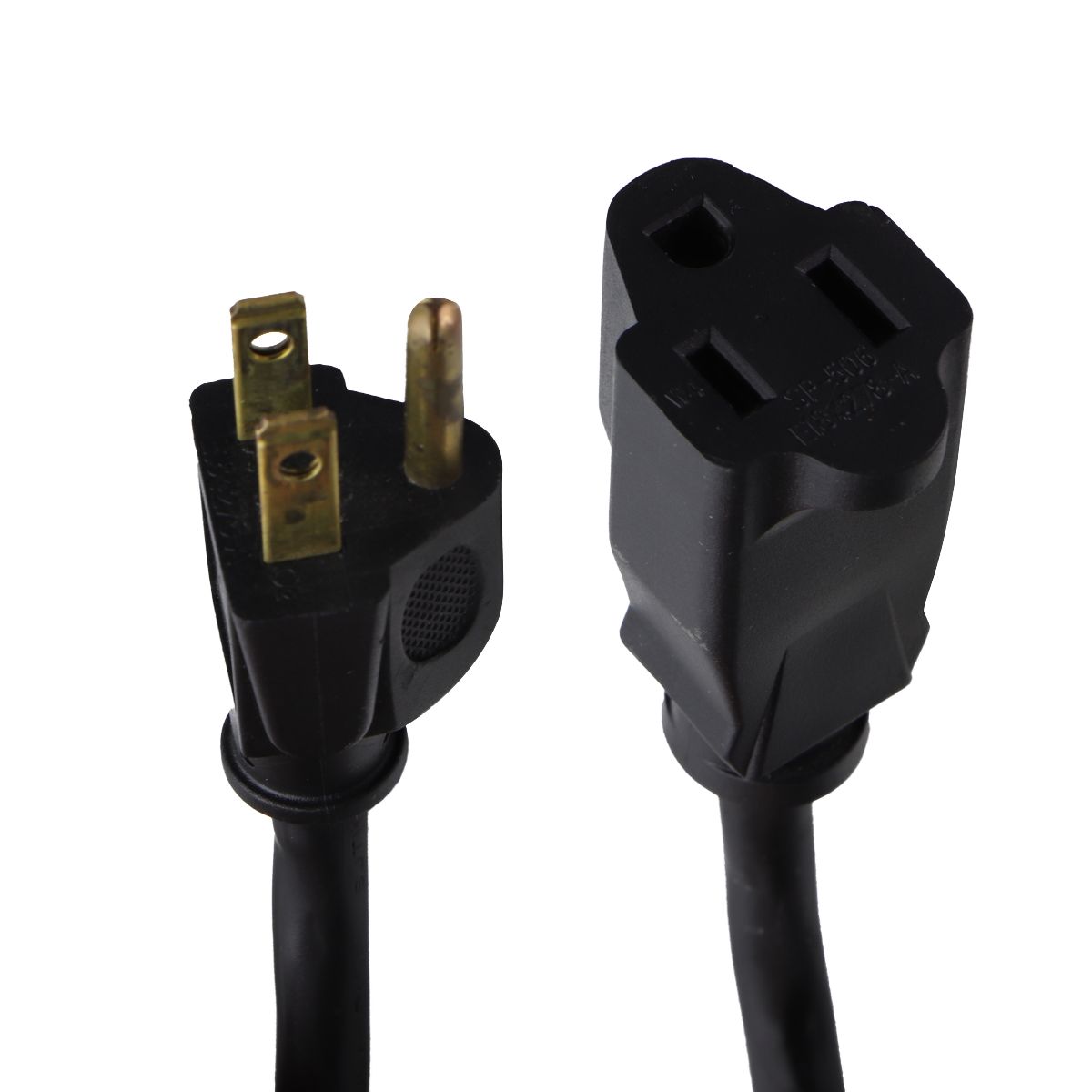 (8-Foot) Indoor/Outdoor Grounded Extension Cable 16AWG 300V - Black