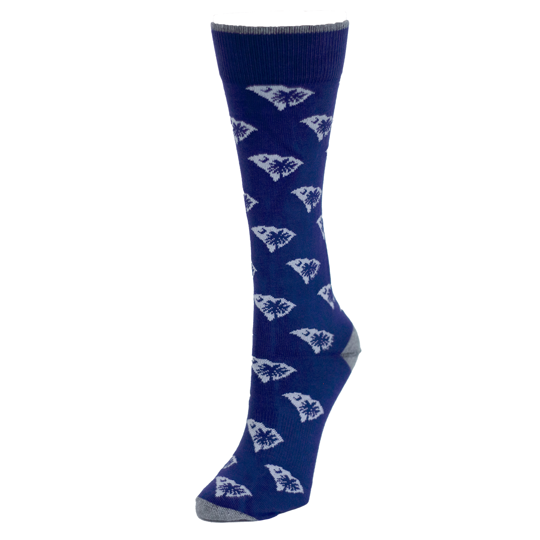 Palmetto Tree and State Socks - Navy