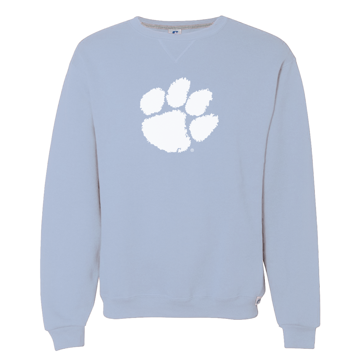 Classic Clemson White Paw Crew - Light Blue