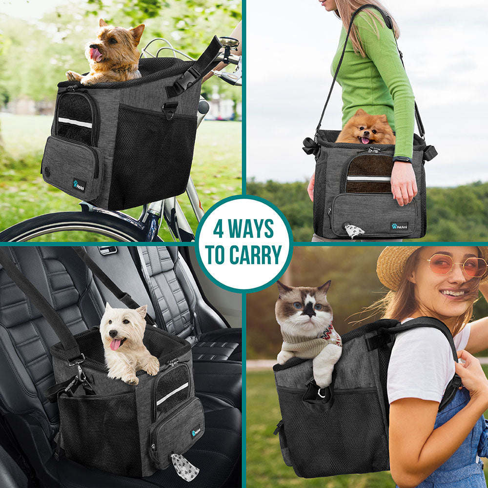 Multi-Carry Bike Basket Pet Carrier