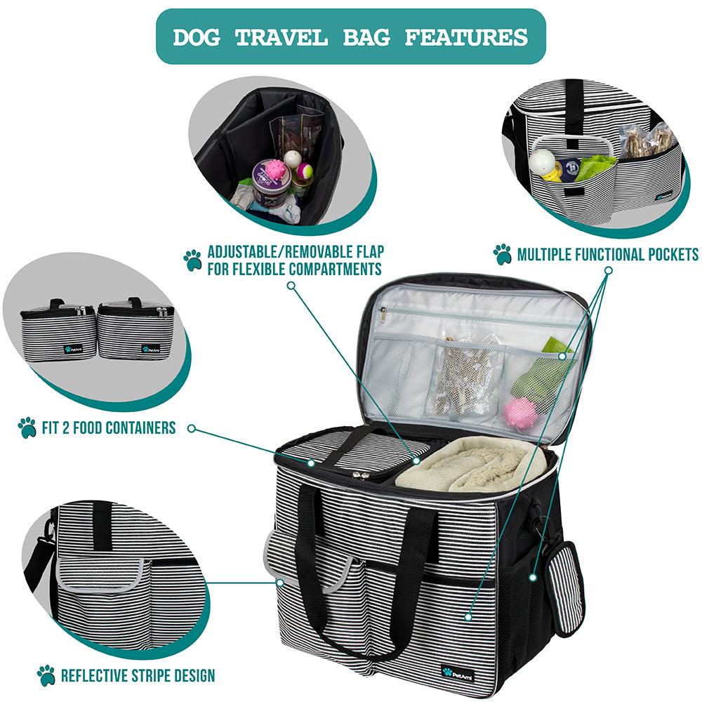 Deluxe Pet Travel Set Organizer Tote Bag