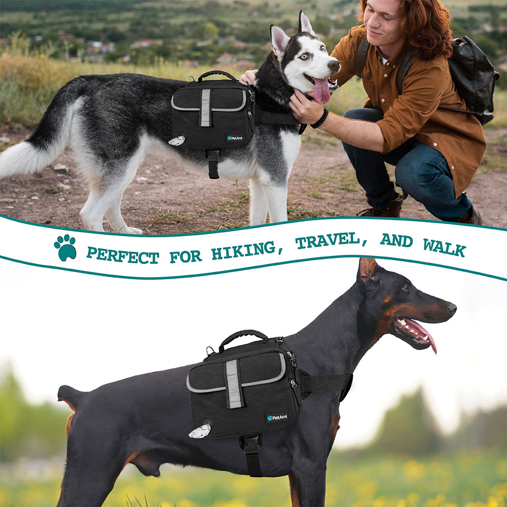 Classic Dog Harness Saddle Bag Backpack