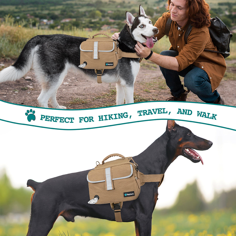 Classic Dog Harness Saddle Bag Backpack