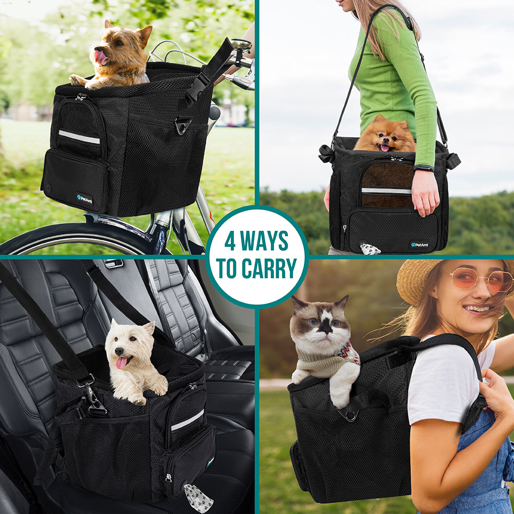 Multi-Carry Bike Basket Pet Carrier