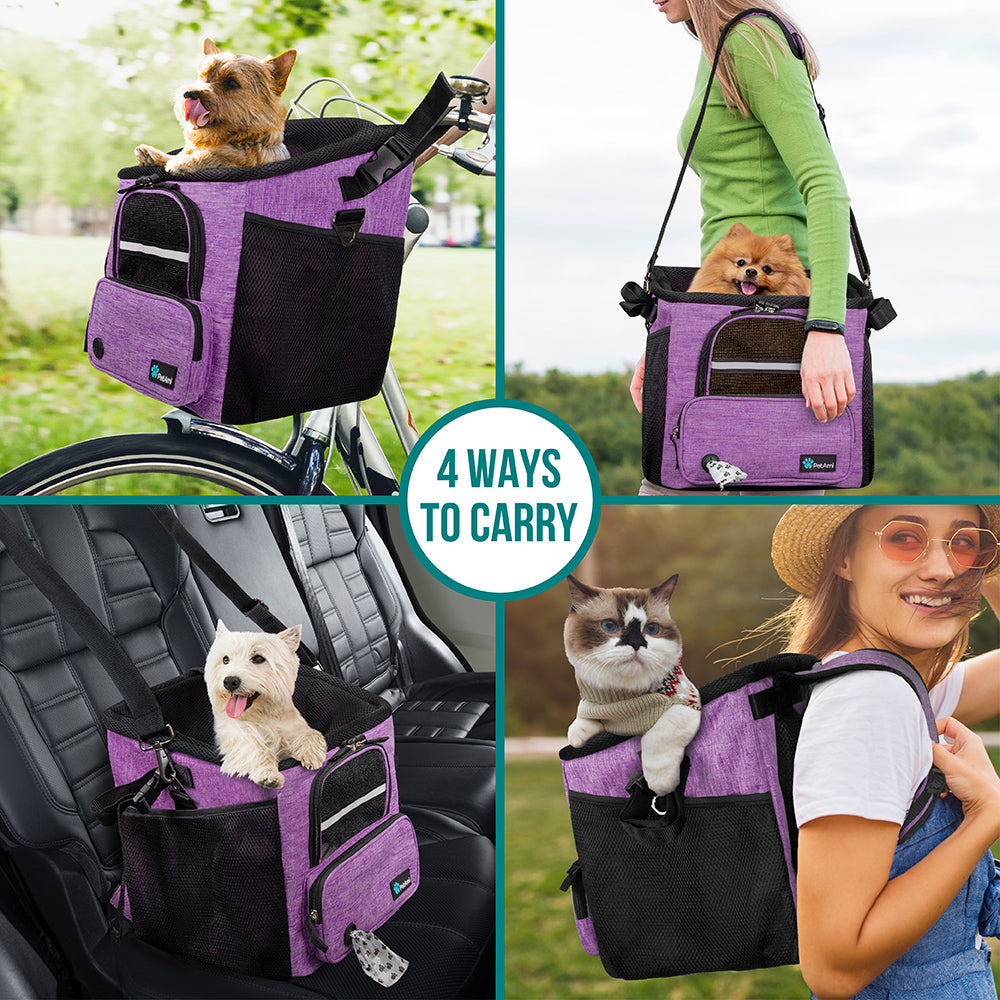 Multi-Carry Bike Basket Pet Carrier