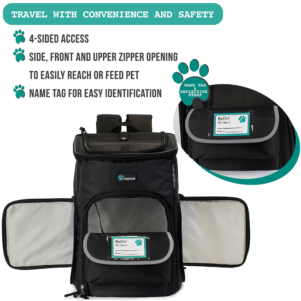 Premium 4 Way Entry Pet Carrier Backpack