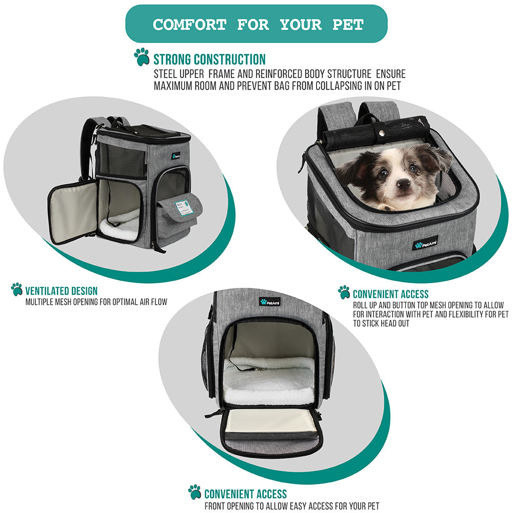 Premium 4 Way Entry Pet Carrier Backpack