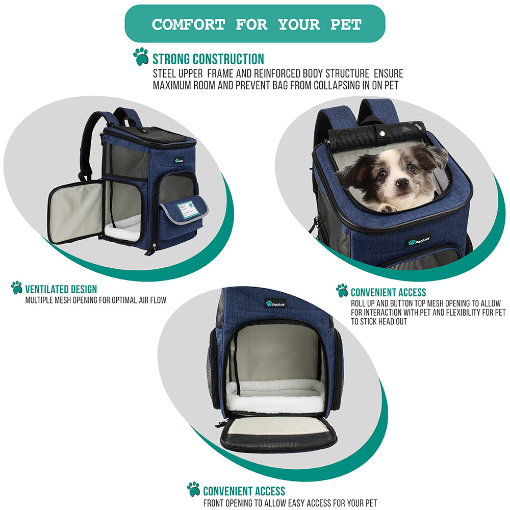 Premium 4 Way Entry Pet Carrier Backpack