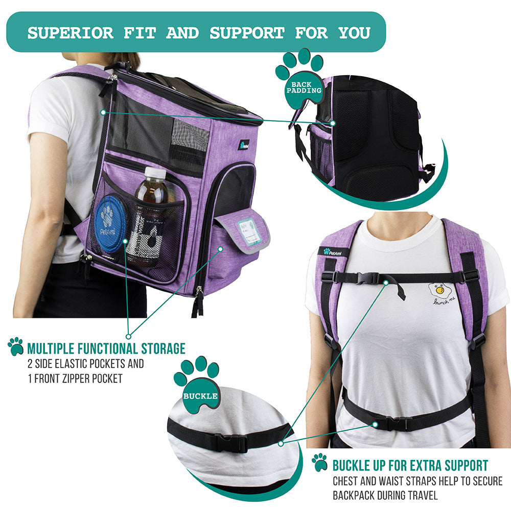 Premium 4 Way Entry Pet Carrier Backpack