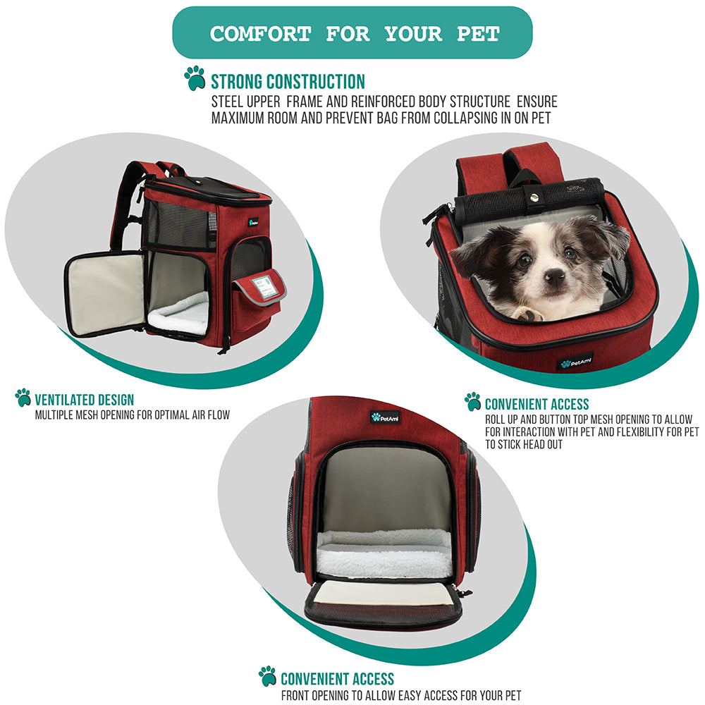 Premium 4 Way Entry Pet Carrier Backpack